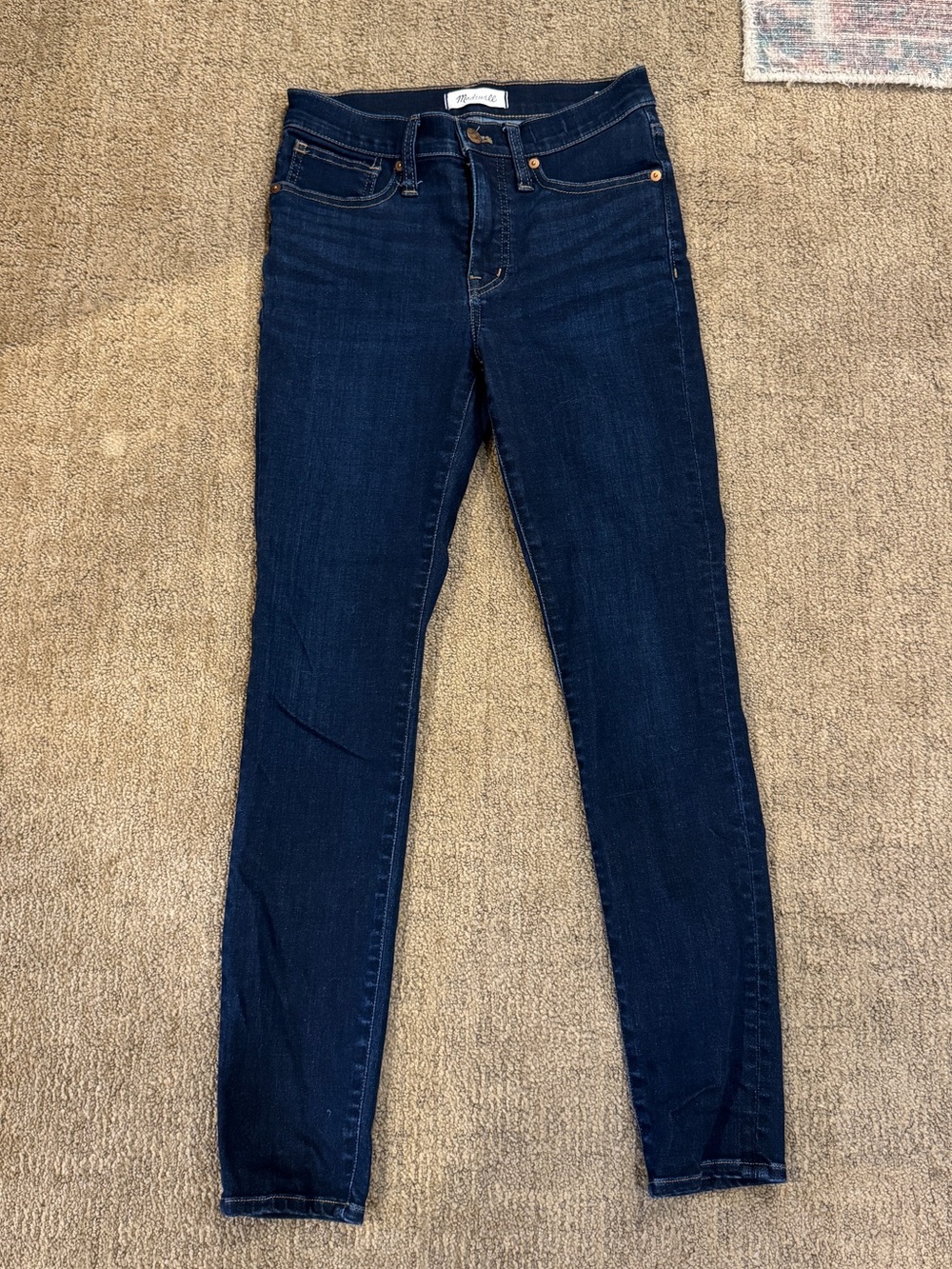 Madewell Skinny Jeans in Dark Indigo